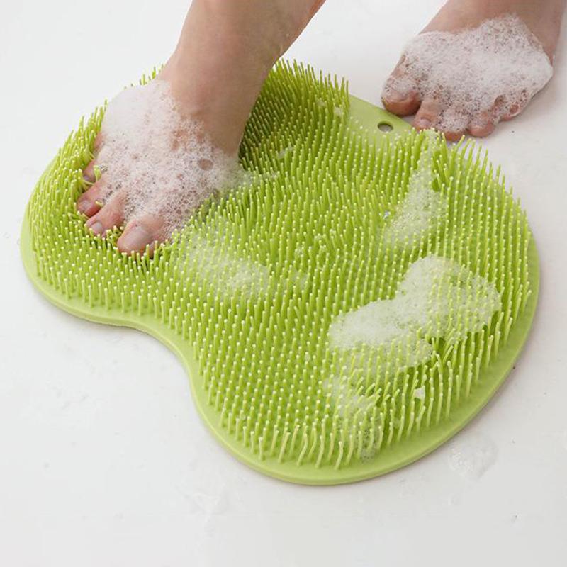 Fußwasch- und Fußmassage-Artefakt Faule Fußbürsten- und Fußmassage-Matten Zuhause Badezimmer Rutschfestes Fußwaschen mit Saugnäpfen und Fußpolstern