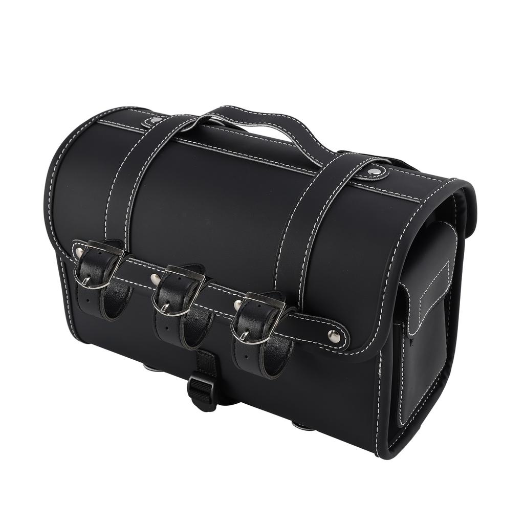 Tail Bag Pu Side Saddlebag Pannier Luggage Pouch Storage For Motorbike