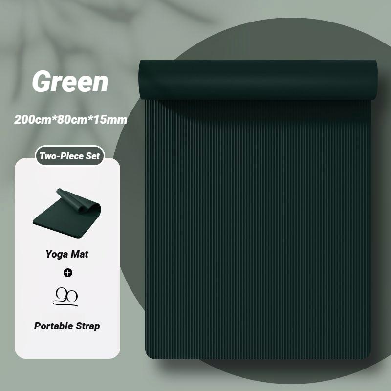 Dwuczęściowy Zestaw Wysokiej Jakości Dodatkowo Sportowe Grube NBR Antypoślizgowe Maty do Jogi na Siłownię Pilates Dom Bez Smaku Sportowe Uniwersalne Mężczyźni