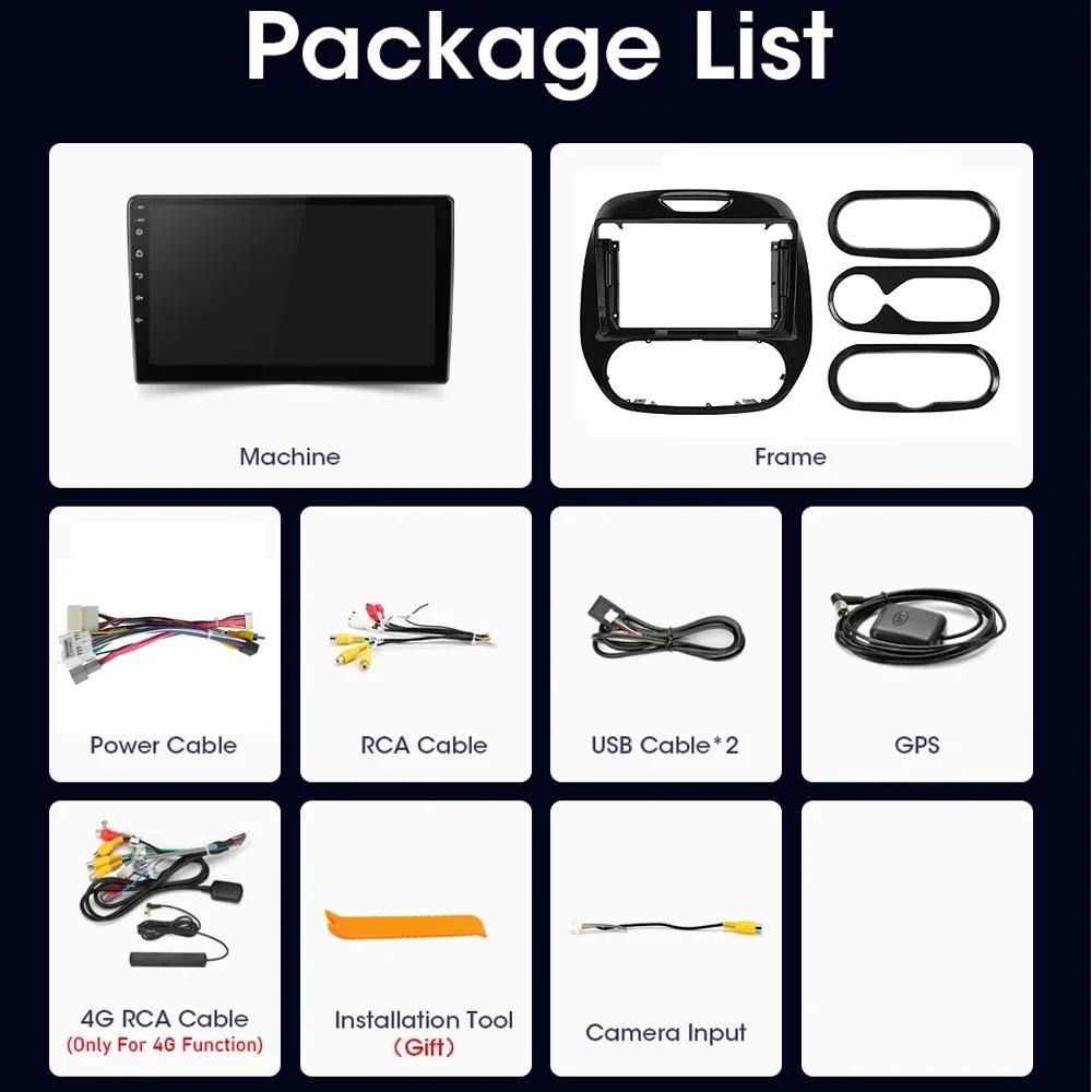 Android Auto Radio For Renault Captur CLIO Samsung QM3 2011 - 2018 Stereo Carplay GPS Navigation System 2 Din DSP DVD Head Unit