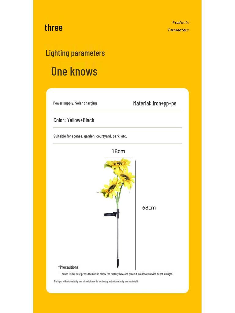 Sunflower Solar Waterproof Garden Stake Lights - Luminous Lawn and Landscape Flower Lights