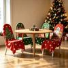4 pcs Dustproof Chair Protective Sleeves Dwarf Santa Chair Dust Cover  New Year Party Decor
