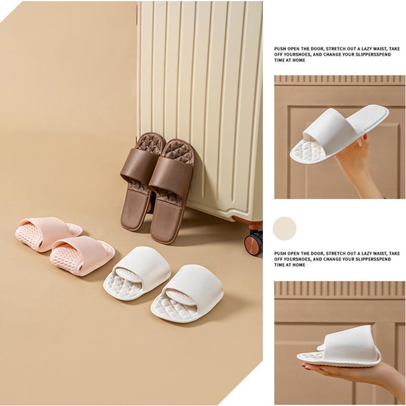 Folding Slippers for Women, Summer Indoor Home Anti Slip EVA Portable Travel Slippers