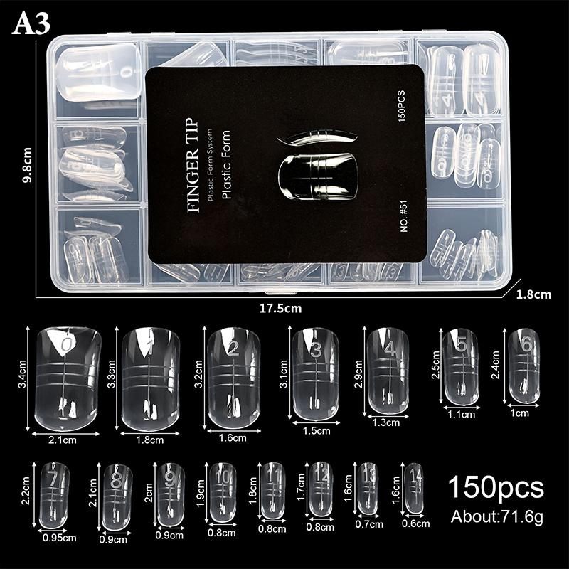 3D Eagle Claw Curved Fake Reusable Nails Full Cover Press On Nail Forms Molds Crystal Nail Extension Tip Suitable For Nail