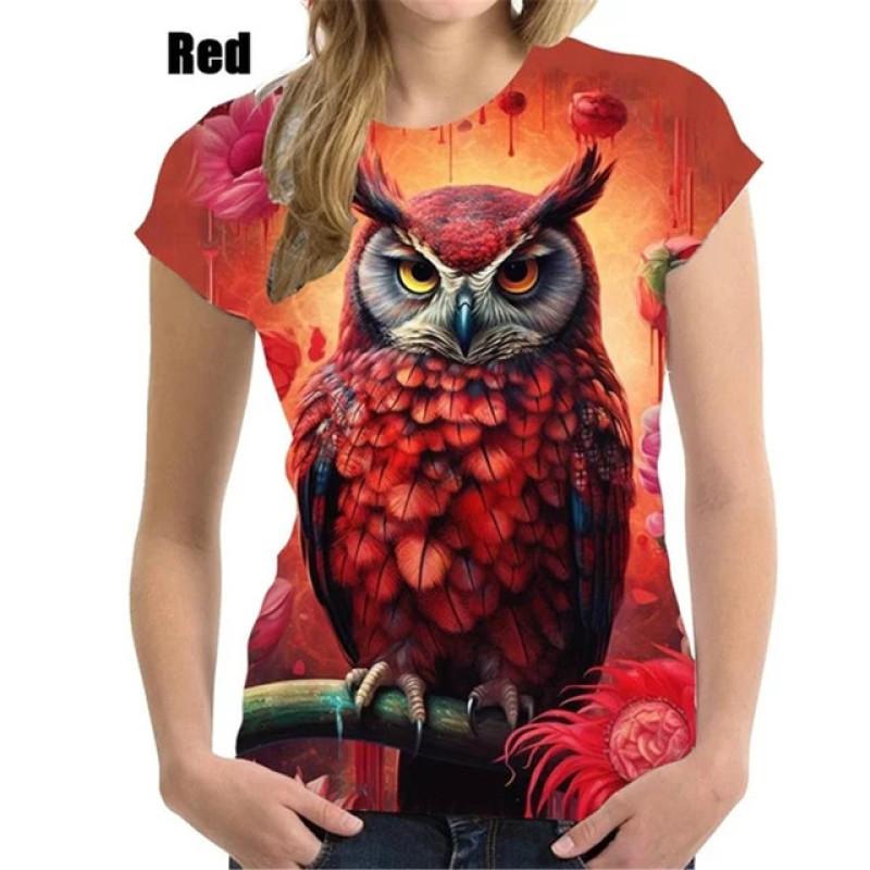 Wszechstronny Zabawny Wielokolorowy Nadruk 3D Damski T-shirt Krótki Rękaw Lato Casual Seksowny Dekolt w Serek Personalizowany Damski Damski Top Odzież