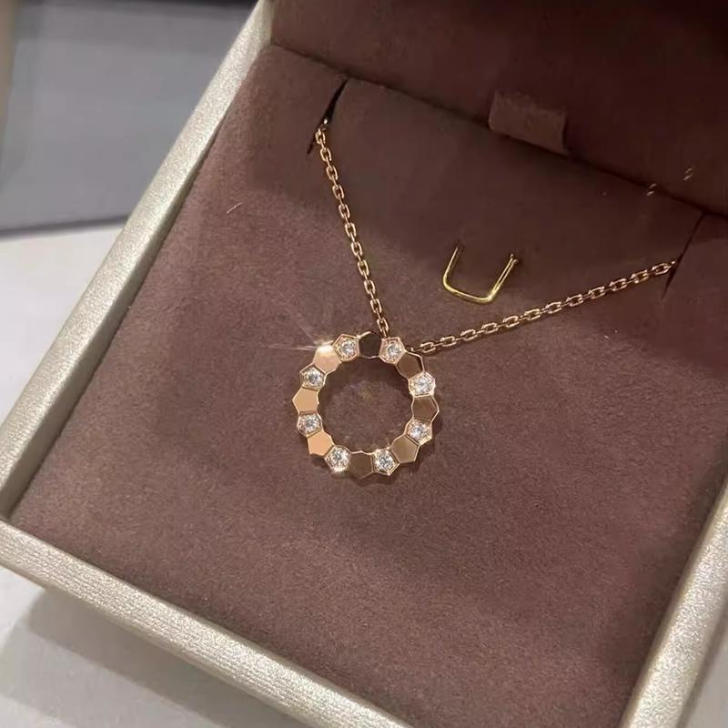 New Vintage S925 Sterling Silver Honeycomb Pendant Pave 5a Zirconia Necklaces For Women Party Fine Luxury Jewelry