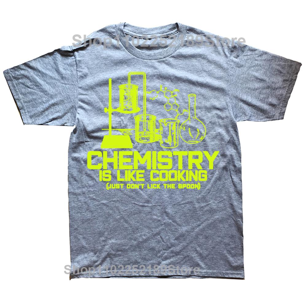 Funny Chemistry Is Just Like Cooking Graphic T-shirts Tshirt Men Women's Fashion Casual Oversized 100% Cotton T Shirt
