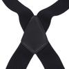 Men Suspenders 2in Wide Simple Black Strong Metal Fashionable Men Dress Suspenders for Business Wedding Party