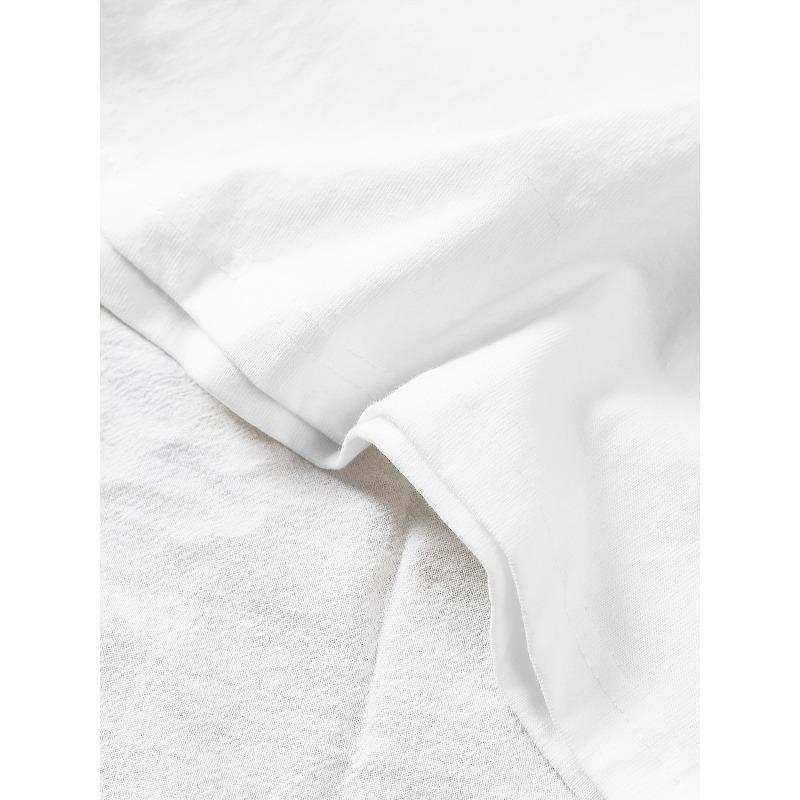 European Sizes Burning Flame Logo Style  Printed Men's  T-Shirt, Summer Breathable Short-Sleeve, Regular-Fit Daily Casual Machine-Washable