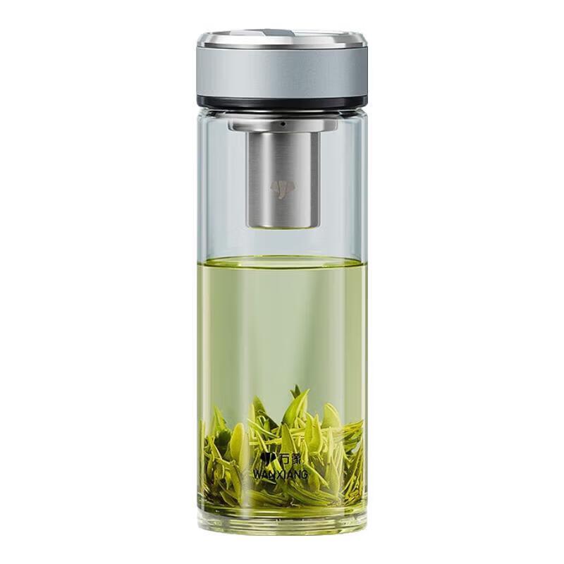 WANXIANG Single-Layer Borosilicate Glass Tea Infuser Bottle with Handle