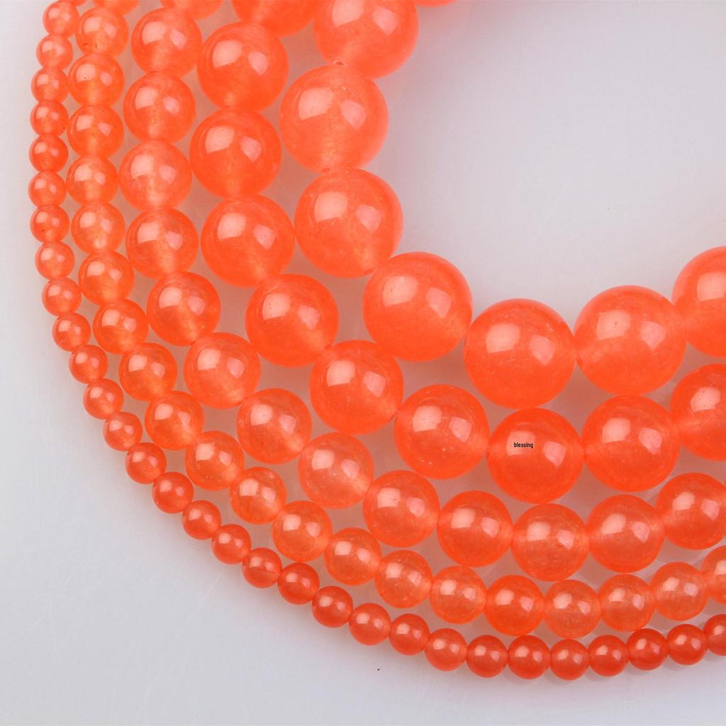 Bunte Chalcedon Jade Perlen für DIY Schmuck- & Armbandherstellung