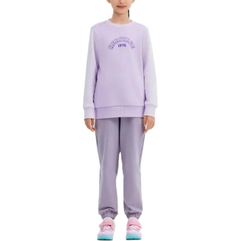 DECATHLON 500 Series Warm Loose Simple Skin-Friendly Sweatpants Smoky Purple Teen