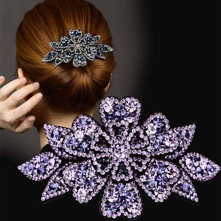 

Elegant Rhinestone Updo Hair Clips for Women - Korean Fashion Spring Accessory