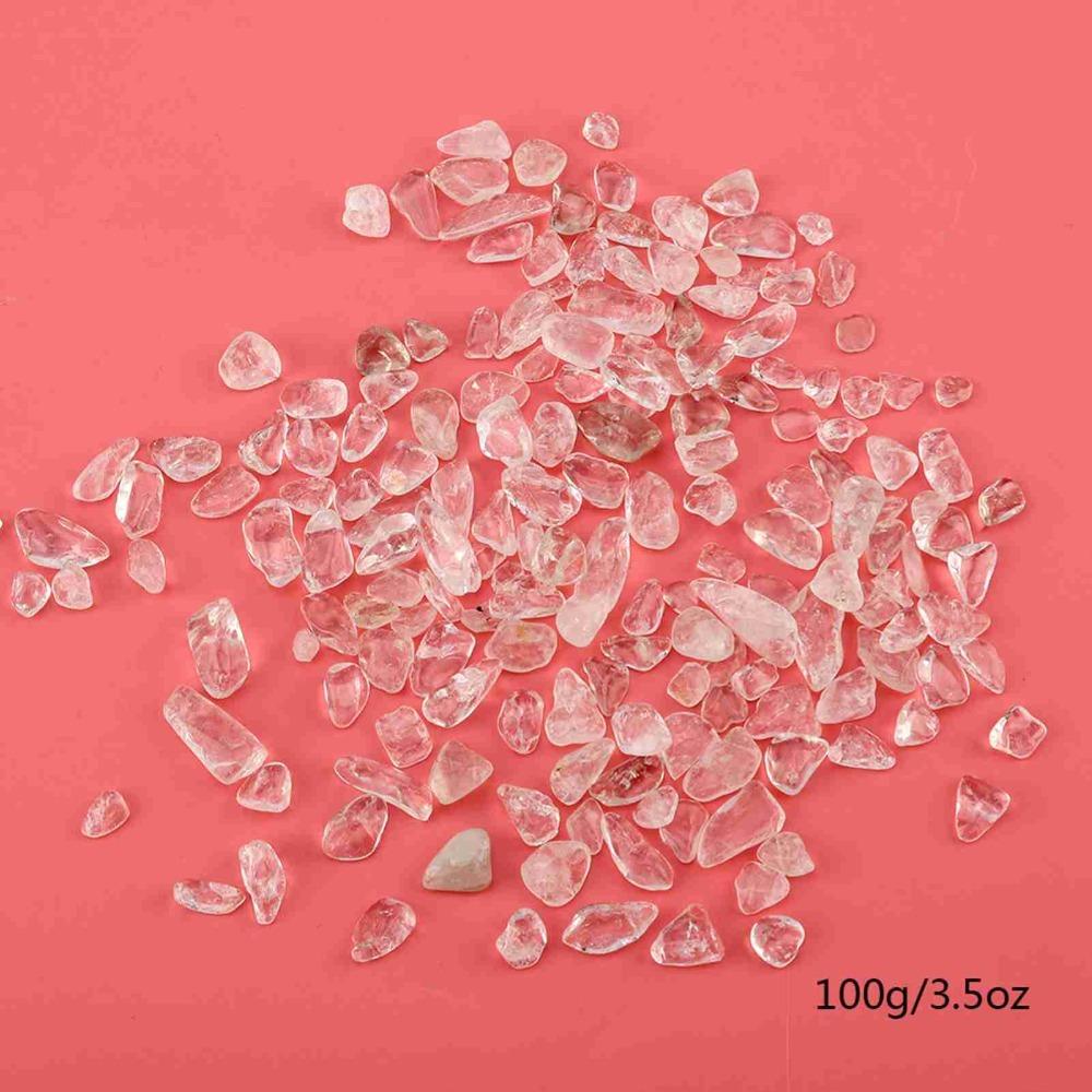 

100 grams Polished Crushed Stone Fragments 5-7mm Decorative Rocks Indoor Plants белый
