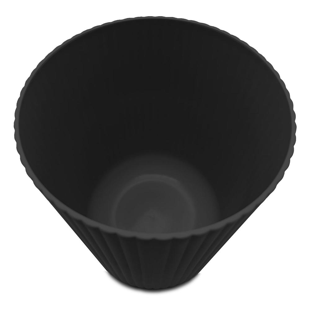 64 Gallon Plastic Ribbed Wastebasket Indoor Trash Can Durable Easy Clean Compact Design Home Office Bathroom