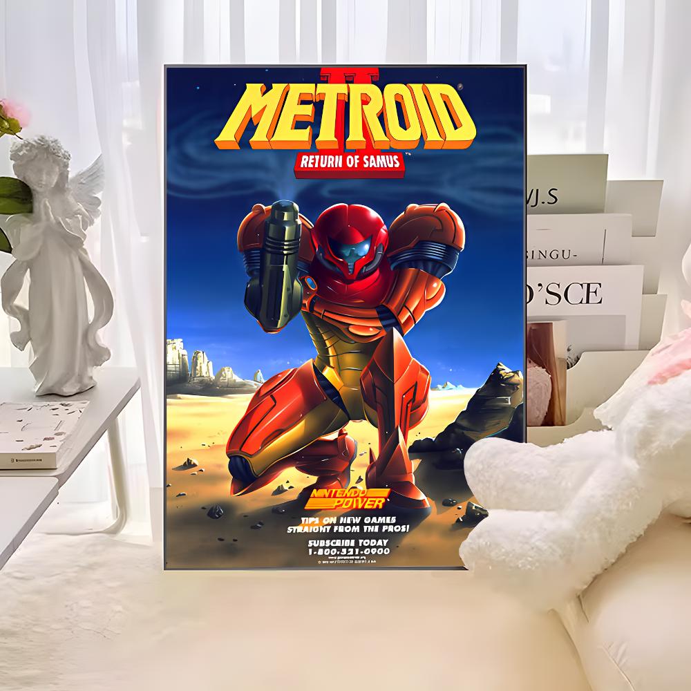 Game M-METROID Classic Vintage Posters Vintage Room Home Bar Cafe Decor Nordic Home Decor