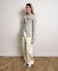 Daiaegeuneol Heart Stitched Padding Pants (Cream)