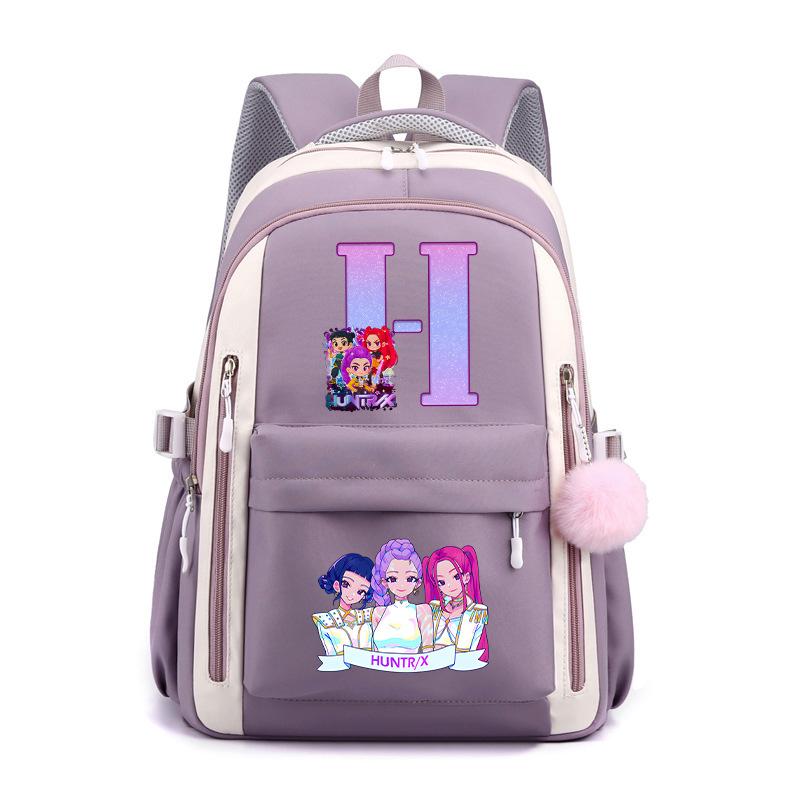 Korean Version Of Small Fresh Animation Cartoon Letter Printing Backpack College Style Male And Female Versatile Student Schoolbag