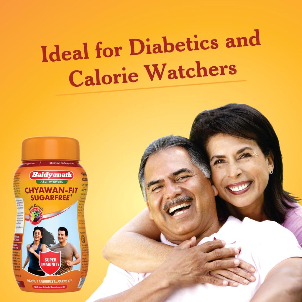Baidyanath Asli Ayurved Chyawan-fit Sugarfree Chyawanprash 500 G Pack of 1 Boosts Energy Immunity