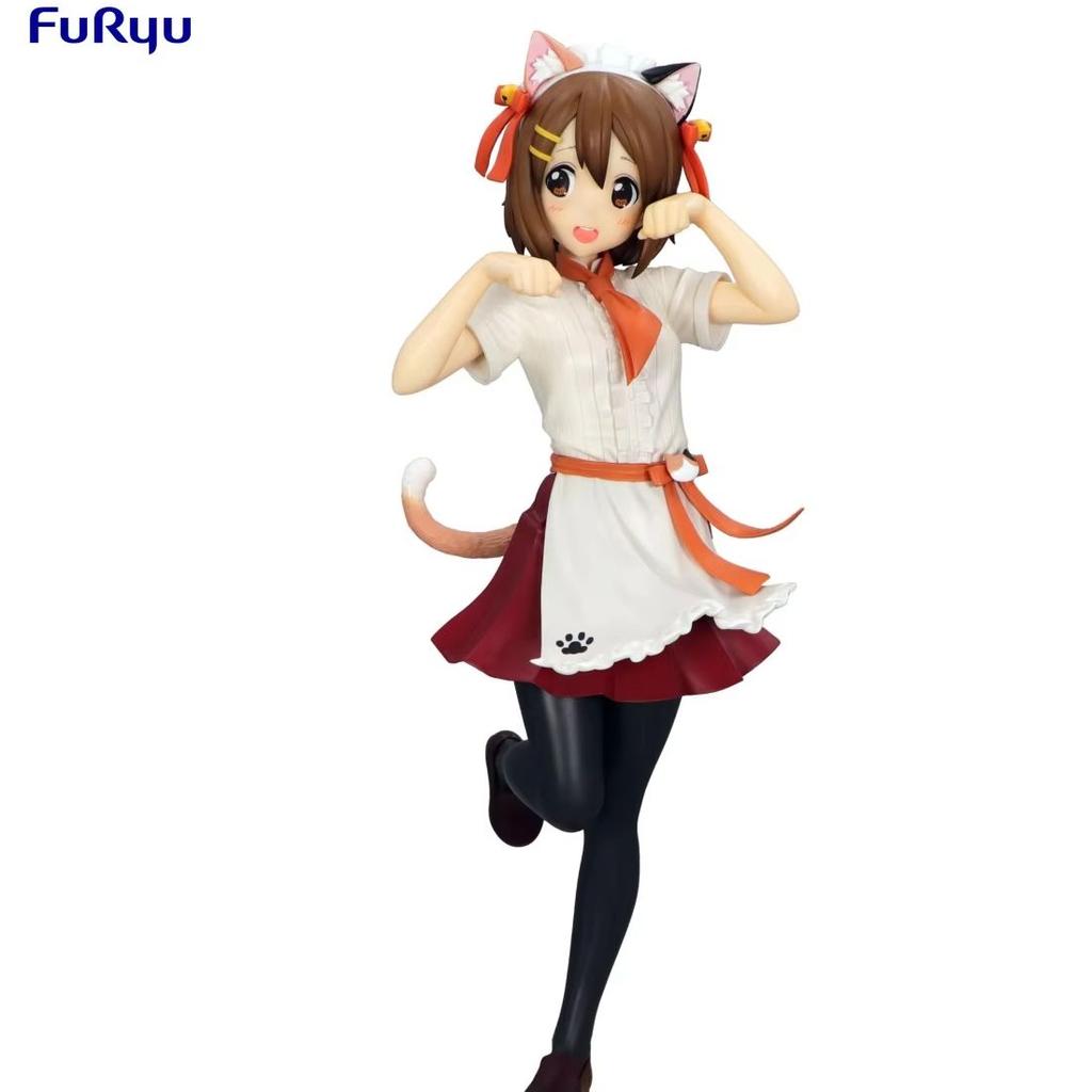 In Stock Original Furyu K-On Yui Hirasawa Anime Figure Toys Ornament Boys Toys Collection Desktop Decoration Festival Gifts
