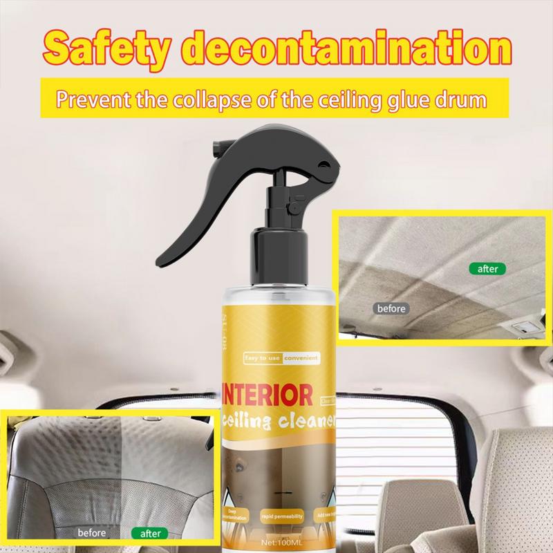 Fabric Cleaner For Car Interior Headliner Cleaner For Car Interior Carpet And Upholstery Stain Extractor 100ml Car Interior
