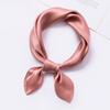 100% Silk Square Scarf  Women Solid Color Small Hangzhou Real Silk Bandana Luxury Neckscarf Pure Silk Satin Head Scarf 53X53CM