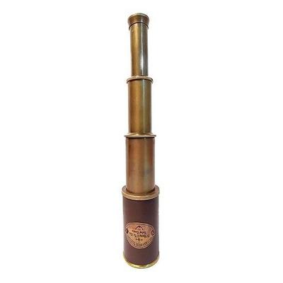 19,05 cm Telescopio Ottone Marina Vittoriana 1915 con Pelle Marrone ( Marrone antico, 3 pieghevoli