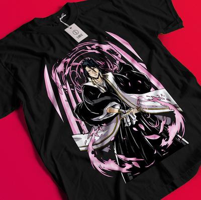 Byakuya Kuchiki Shirt Bleach Anime Tshirt Aizen T-Shirt Ichigo Bankai Yhwach Tee BB944