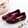  Vintage Handmade Women Soft Cotton Fabric Embroidered Flat Shoes Comfortable Ladies Walking Sneakers with Mesh Shoes