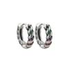 Vintage Colored Diamond Twist Earrings For Men And Women Luxury Zircon Ear Buckles