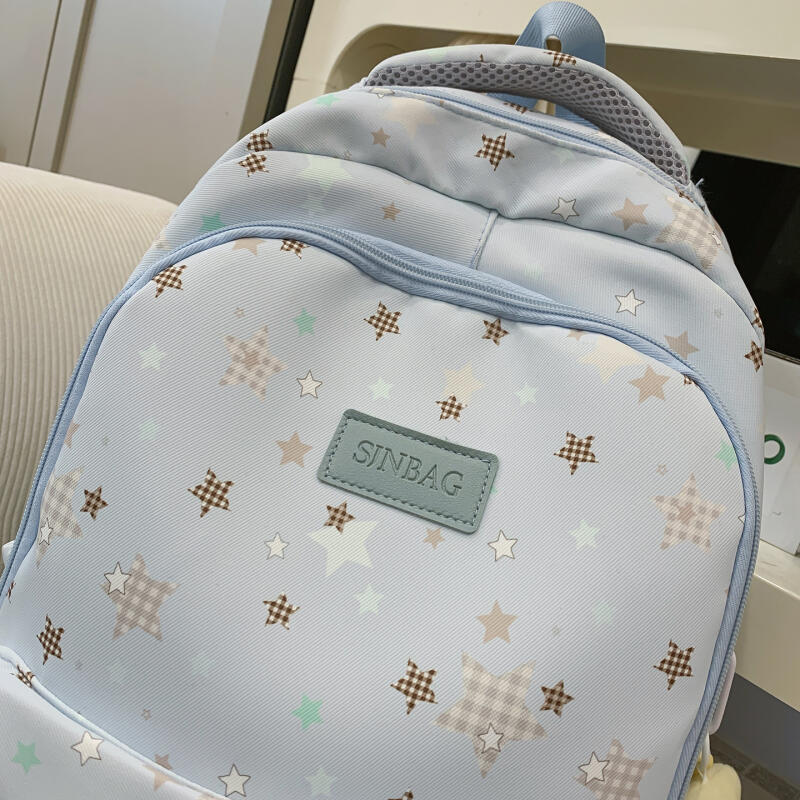 Five-pointed Star Backpack Large Capacity Printed Backpack Student Schoolbag