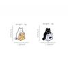 1pcs Cute Black White Cat Brooch Cartoon Animal Lapel Pin Jewelry Gifts Badge Clothes Backpack Accessories