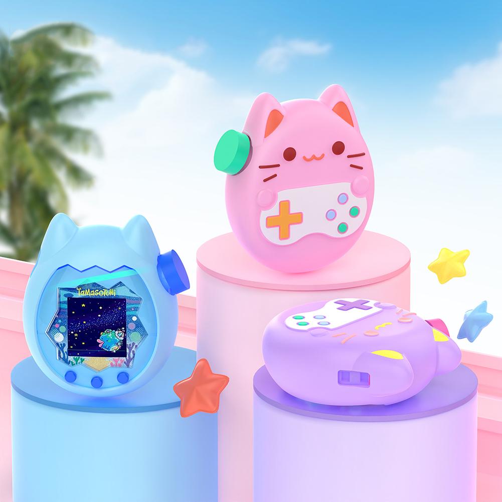Non-Slip Carrying Case for Tamagotchi Paradise Liquid Silicone Cute Protective Cover Games Console Soft Cover Fall Resistant