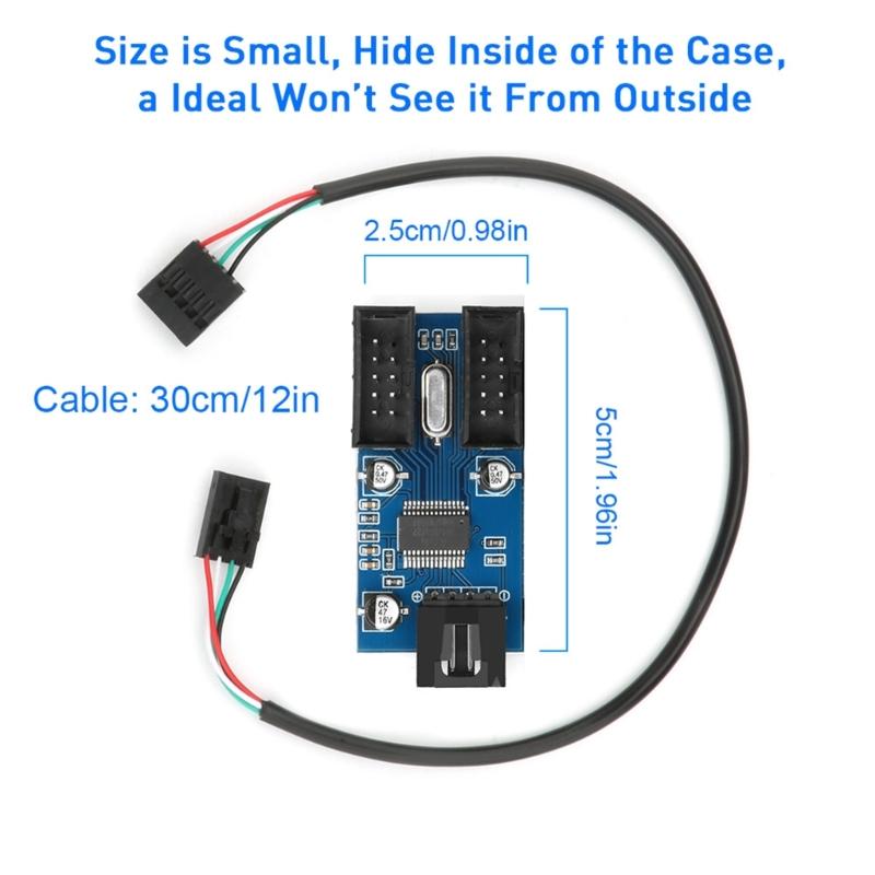9Pin USB Splitter Motherboards USB 9Pin Expansion Solves Insufficient Port Issue for Desktop Users