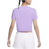 Nike Casual Solid Color Logo Short Sleeve Round Neck T-Shirt Women Tops Purple DA0324-563