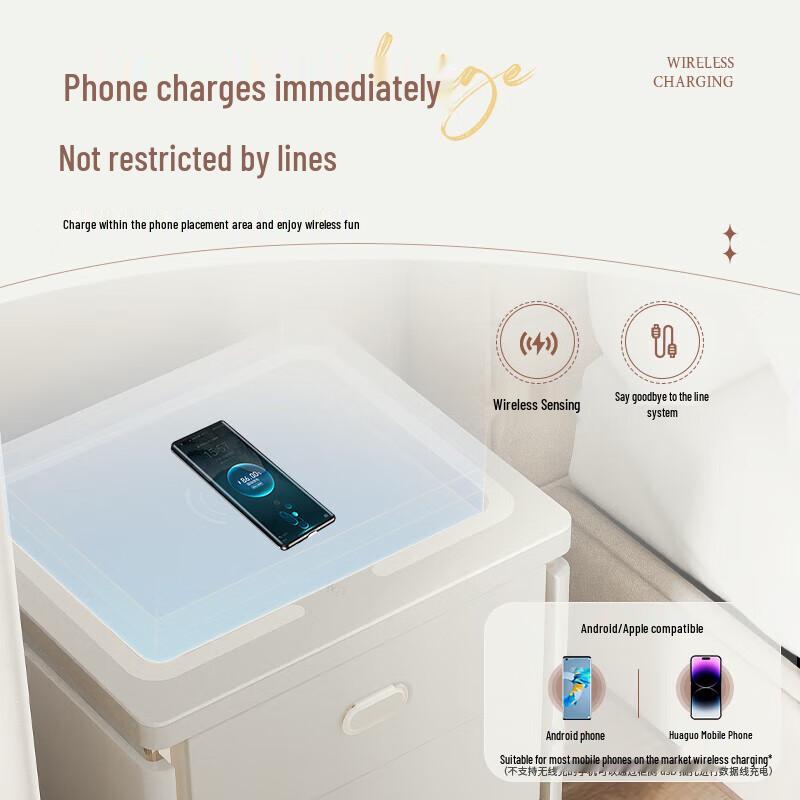 Tiger Smart Hidden Bedside Safe with Wireless Charging