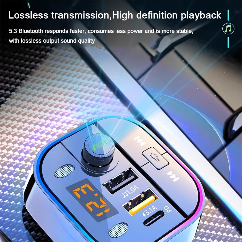 Car Charger Car Mobile Phone Super Fast Charger Bluetooth 5.0 Receiver Lossless Sound Quality MP3 Car USB Music Player