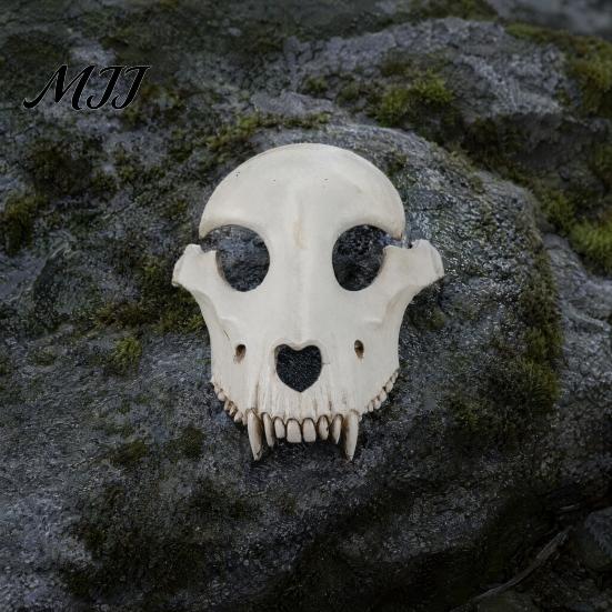 Dark Gothic Cosplay Accessory Halloween Sheep Head Masque, Skull Full Face Accessory, Masque Realistic Scary Animal for Masquerade Party