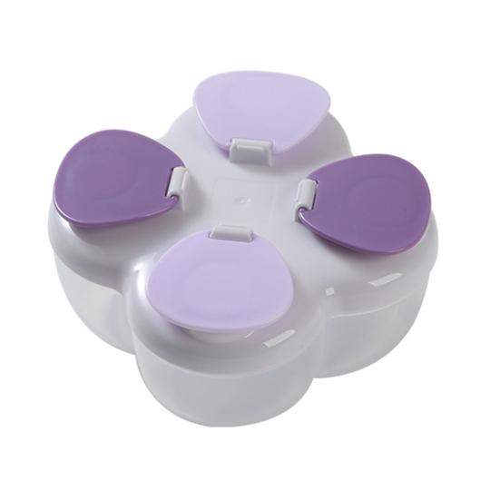 Milk Powder Box Portable Infant Milk Powder Dispenser with 4 Compartments No-Spill Kids Snack