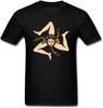Unique Sicilian Sicily Flag T Shirt Triskelion T Shirt Men Tshirt Black Tee Summers Cotton