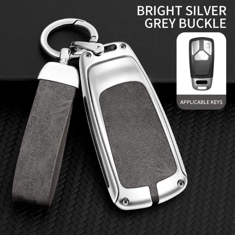 Zinc Alloy High-end Car Smart Key Cover Suitable for Q7 2016 2018 2019 Car Key Chain Bag Accessories
