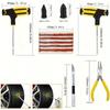 Car Motorcycle Tire Repair Kit Puncture Plug Tools Tyre Puncture Emergency for Tire Strips Stirring Glue Repair Tool Kit