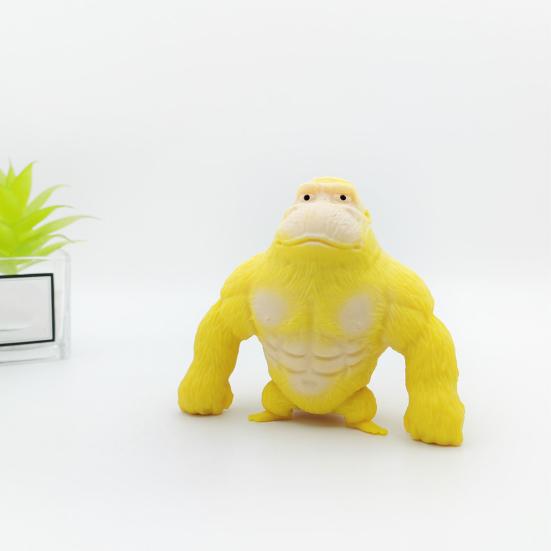 Yellow Orangutan Squeeze Toy Anxiety Stress Relief Gorilla Pinch Sensory Toy Teens Adults Soft TPR Calming Animal Fidget Toy
