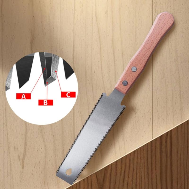 Japanese Hand Saw 6 Inch Double Edged Sided Pull Saw Ryoba SK5 Flexible Flush Cut Wood Saw