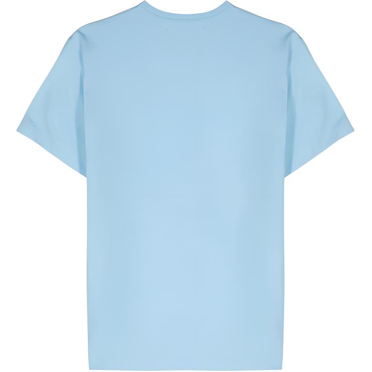 CDG play T-Shirts Unisex Blue Crew Neck Moderate AX-T274-051-1