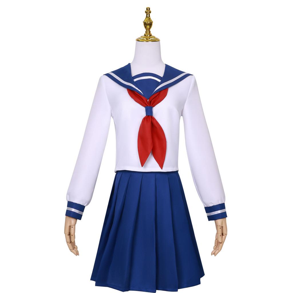 Stylish Night Sakura Rokumi Cosplay Outfit Deep Blue Polyester Fabric For Anime Lovers
