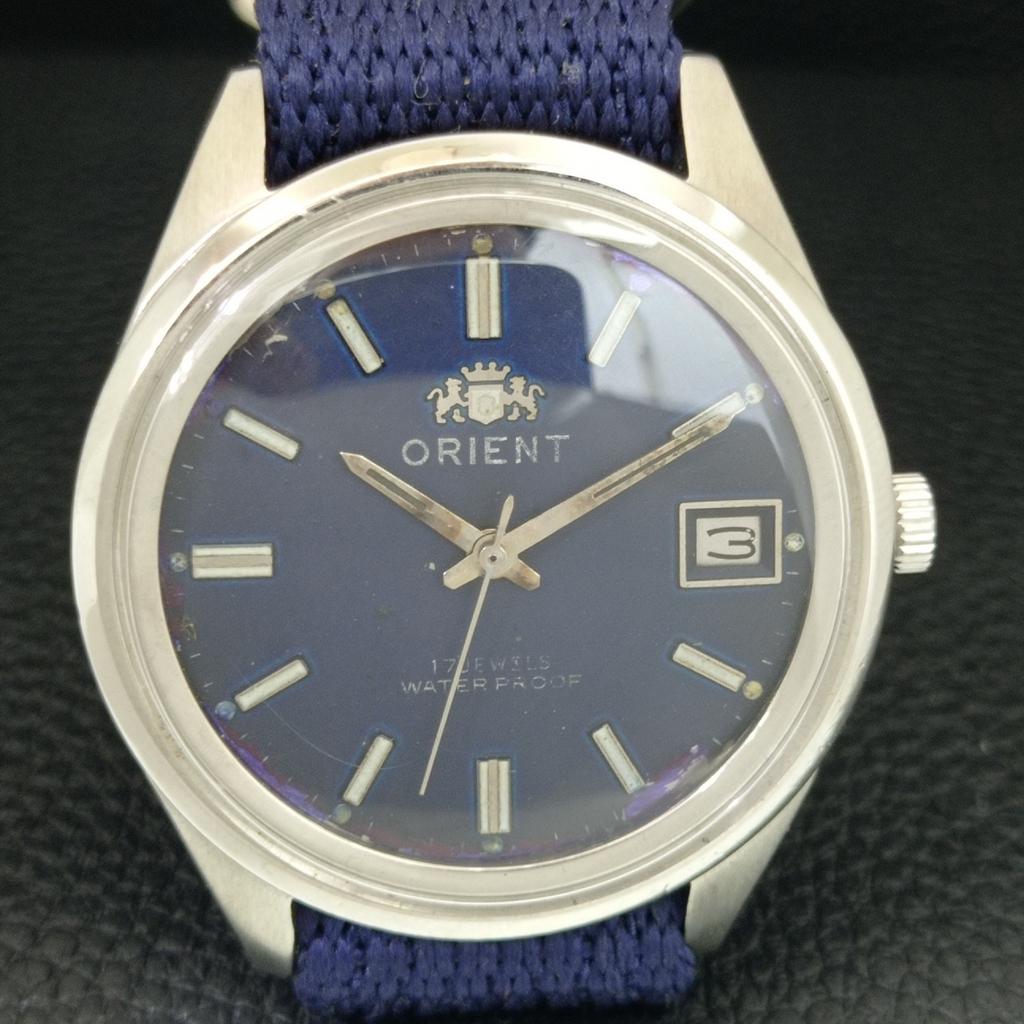 ORIENT HAND-WINDING JAPAN MENS VINTAGE ORIGINAL DIAL WATCH a704806-1