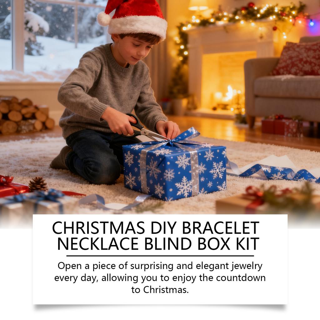 24-panel Christmas DIY Bracelet And Necklace Box, Festive Atmosphere, Fun And Creative Small Jewelry Set.