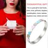 Bracciale Carino a Forma di Cuore d'Amore in Acciaio di Titanio Braccialetti Fortunati da Polso Donna Ragazze