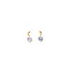 French Gold Super Flash Personalized Diamond Stud Earrings Cold Wind Fashion Light Luxury High-End Earrings Women